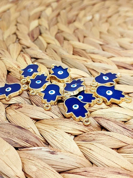 Altın Kaplama Lacivert Fatma Ana Eli Aparat/2 adet (51770) - 3