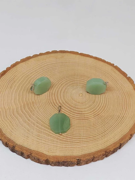 Aventurin Taşı Sekizgen Kolye Ucu (51946) - Resim 3