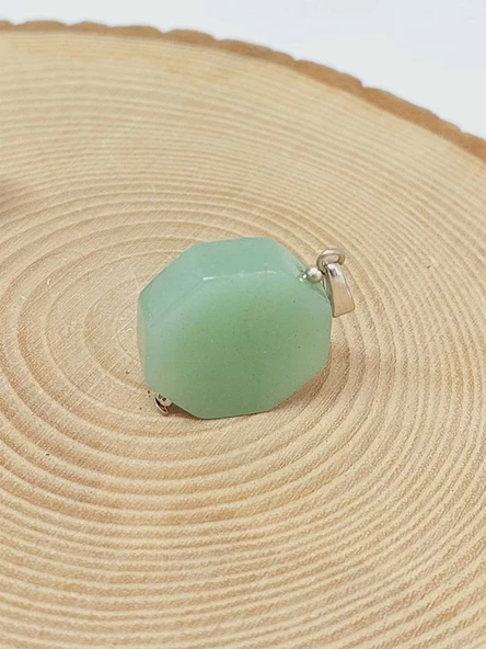 Aventurin Taşı Sekizgen Kolye Ucu (51946) - Resim 4