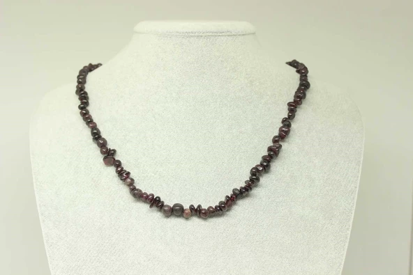 Lal (Garnet - Granat) Taşı Küçük Taşlar Kolye (22205)