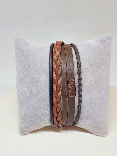 Deri Otantik Erkek Bileklik (52008) ürün görseli