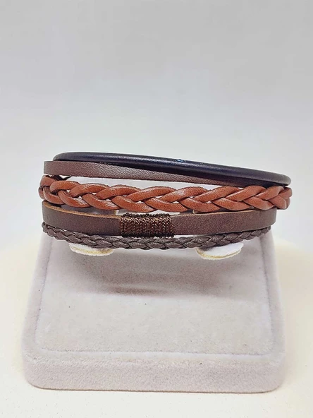 Deri Otantik Erkek Bileklik (52008) - Resim 4