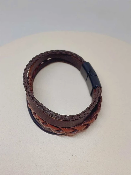 Deri Otantik Erkek Bileklik (52008) - Resim 3