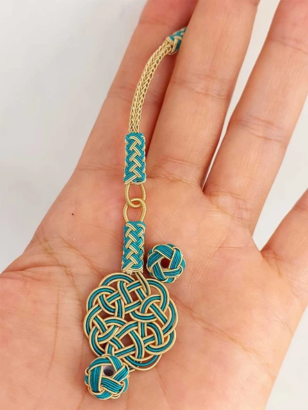 Bakır El İşi Kazaz Püskül & 2 Habbeli Takım (52026) ürün görseli