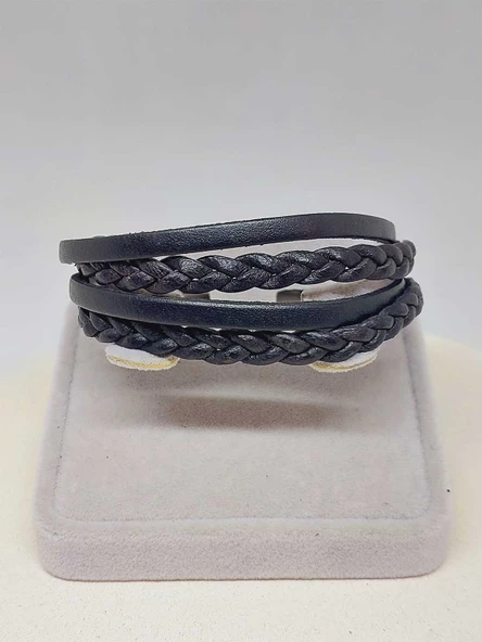 Deri Otantik Erkek Bileklik (52010) - Resim 4