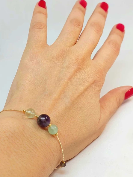 Florit Taşı Tasarım Bileklik (52058) - Resim 3