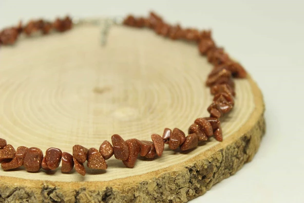 Yıldız Taşı Kahverengi Küçük Taşlar Kolye (22220) - Resim 2