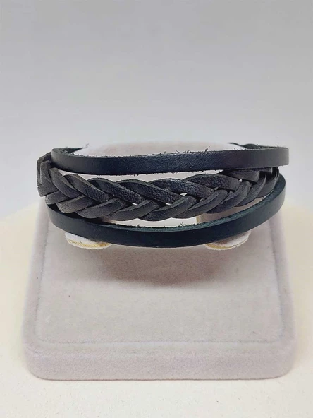 Deri Otantik Erkek Bileklik (52002) - Resim 4