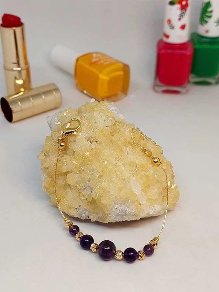 Ametist Taşı Tasarım Bileklik (52126) - Resim 2