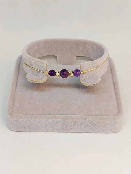 Ametist Taşı Tasarım Bileklik (52122)