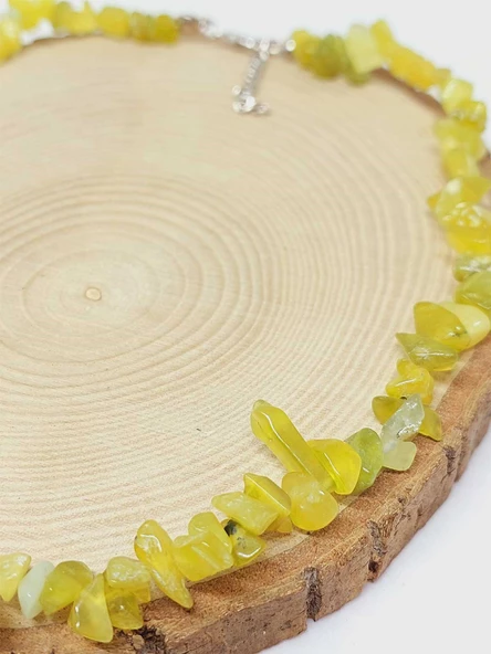 Peridot (Zebercet) Taşı Küçük Taşlar Kolye (52152) - Resim 2