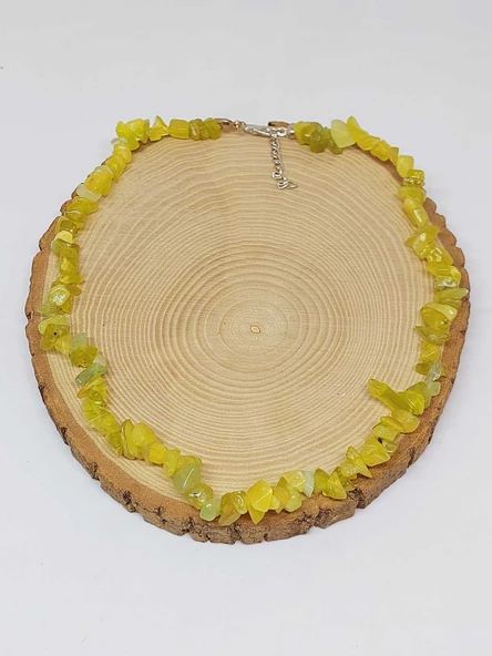 Peridot (Zebercet) Taşı Küçük Taşlar Kolye (52152) - Resim 3