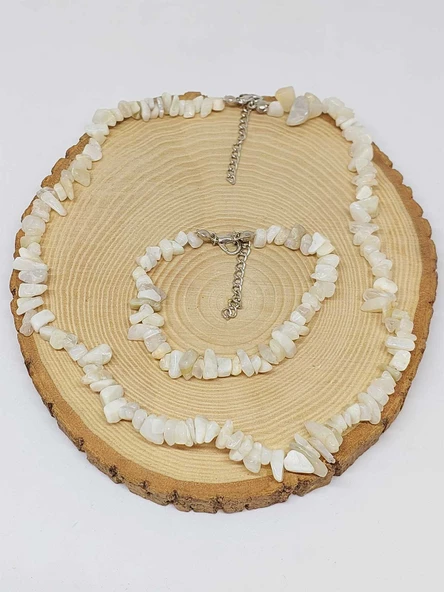 Ay Taşı Küçük Taşlar Kolye & Bileklik Seti (52160) - 3