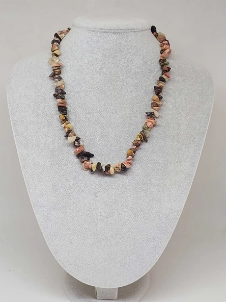 Rodonit Taşı Küçük Taşlar Kolye (52176) ürün görseli