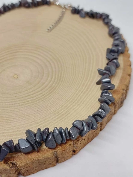 Hematit Taşı Küçük Taşlar Kolye (52182) - Resim 2