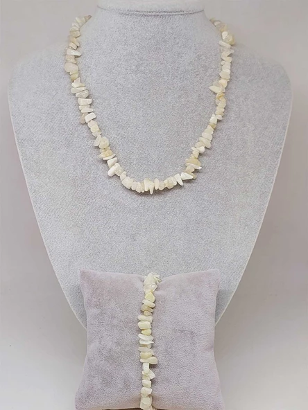 Ay Taşı Küçük Taşlar Kolye & Bileklik Seti (52160)