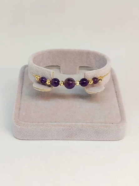 Ametist Taşı Tasarım Bileklik (52126) - Resim 3