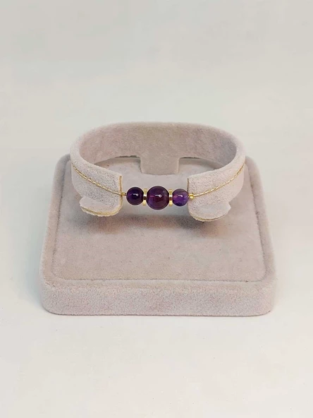 Ametist Taşı Tasarım Bileklik (52116)