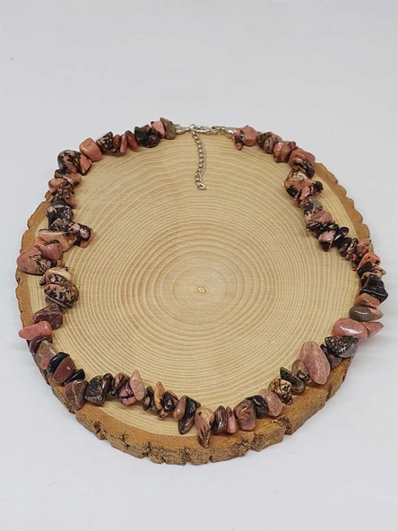 Rodonit Taşı İri Taşlar Kolye (52278) - Resim 3