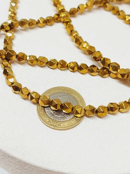 Hematit Taşı Şekilli 5*5.5mm Dizi (52340) - 2