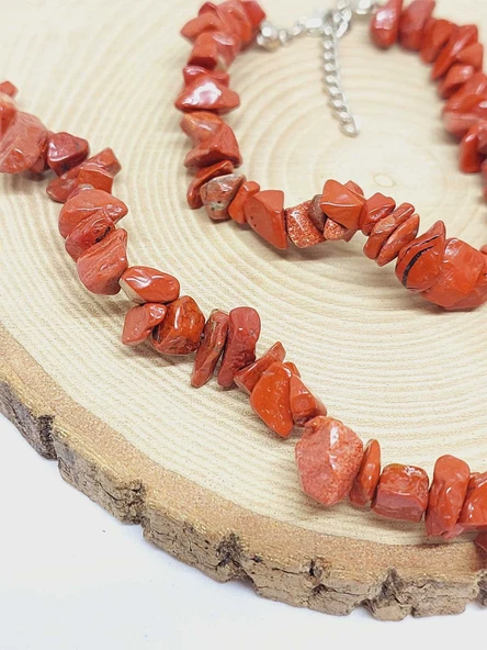 Jasper Taşı Küçük Taşlar Kolye & Bileklik Seti (52202) - 2