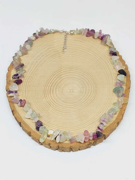 Florit Taşı Küçük Taşlar Kolye (52194) - Resim 3