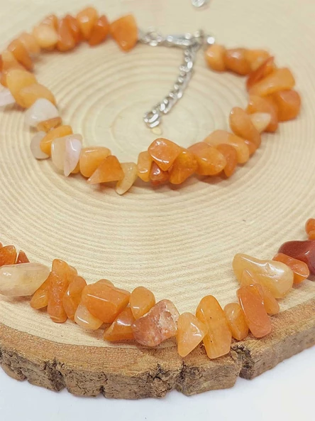 Akik Taşı Küçük Taşlar Kolye & Bileklik Seti (52244) - Resim 2