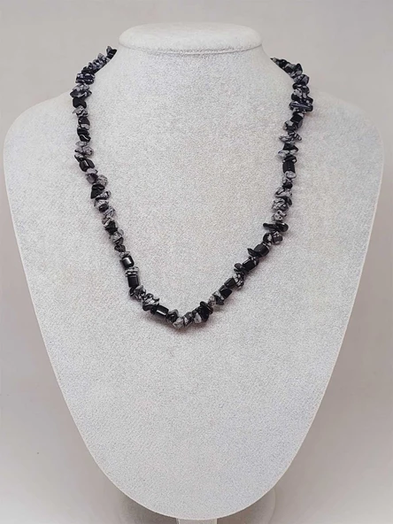 Obsidyen Taşı Küçük Taşlar Kolye (52260) ürün görseli