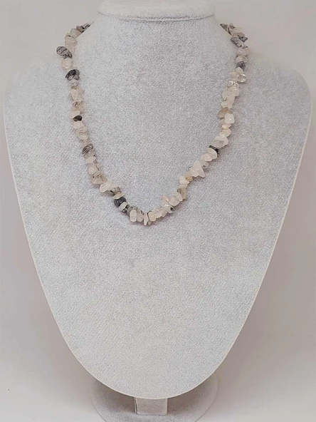 Rutil Kuvars (Melek Saçı) Taşı Küçük Taşlar Kolye (52224) ürün görseli