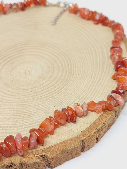 Akik Taşı Küçük Taşlar Kolye (52212) - 2