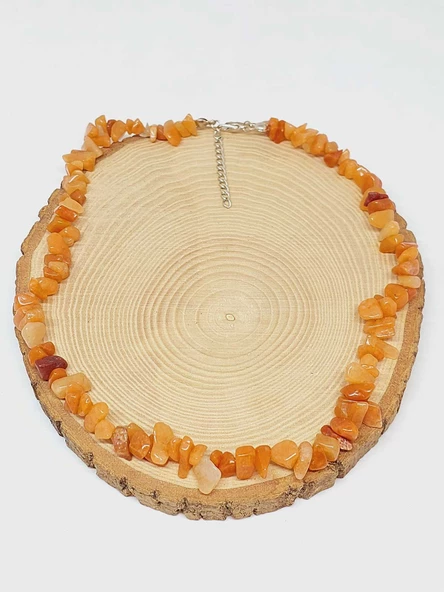 Akik Taşı Küçük Taşlar Kolye (52242) - Resim 3