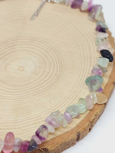 Florit Taşı Küçük Taşlar Kolye (52194) - Resim 2