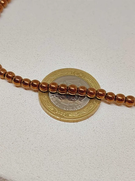 Hematit Taşı 3.5*4mm Dizi (52328) - 3