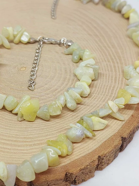 Yeşim Taşı Küçük Taşlar Kolye & Bileklik Seti (52250) - Resim 2