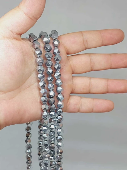 Hematit Taşı Şekilli 7.5mm Dizi (52358)