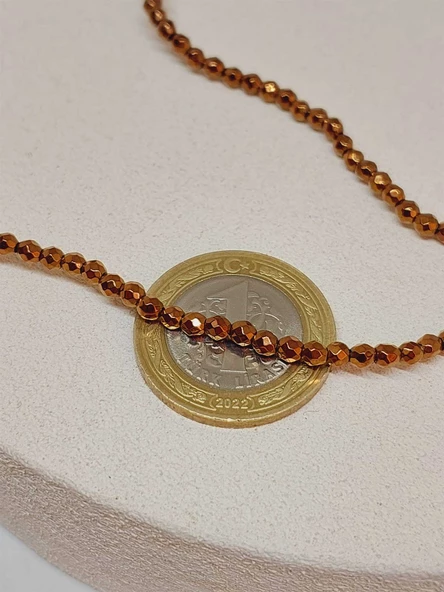 Hematit Taşı Faset Kesim 3mm Dizi (52428) - Resim 2