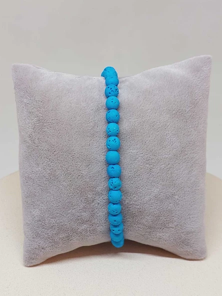 Lav Taşı Mavi Renk Bileklik 6mm (52390) ürün görseli