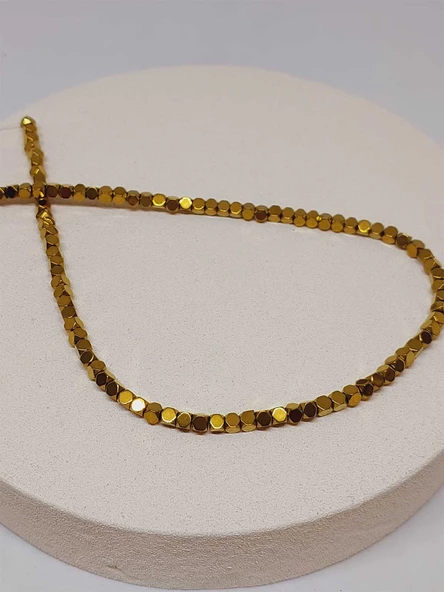 Hematit Taşı Şekilli 3.5*3.5mm Dizi (52322) - Resim 2