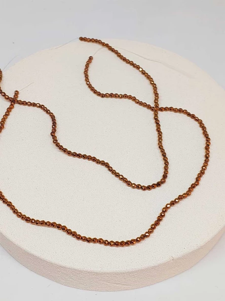 Hematit Taşı Faset Kesim 3mm Dizi (52428) - Resim 3