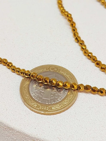 Hematit Taşı Faset Kesim 3mm Dizi (52424) - 2