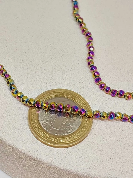 Hematit Taşı Faset Kesim 3mm Dizi (52432) - 2