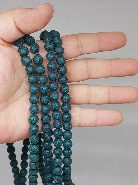 Lav Taşı Petrol Yeşili Dizi 8mm (52406) ürün görseli