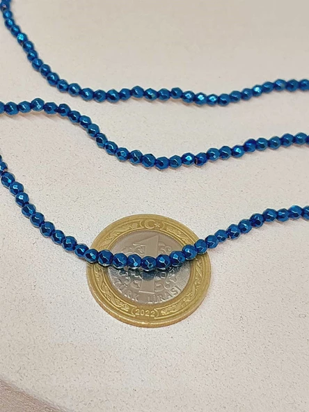 Hematit Taşı Faset Kesim 3mm Dizi (52422) - 2
