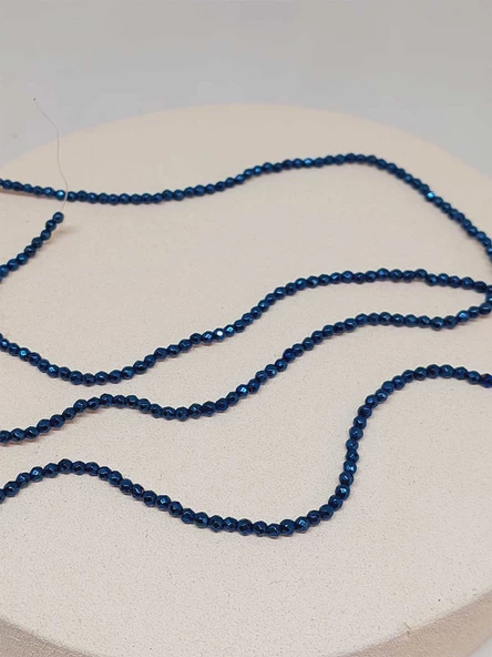 Hematit Taşı Faset Kesim 3mm Dizi (52422) - 3