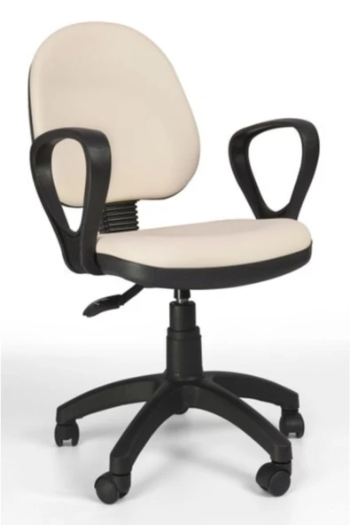 GÜZSAN Ofis Büro Döner Tekerlekli Sırtı Sabit Bilgisayar Ders Çalışma Koltuğu