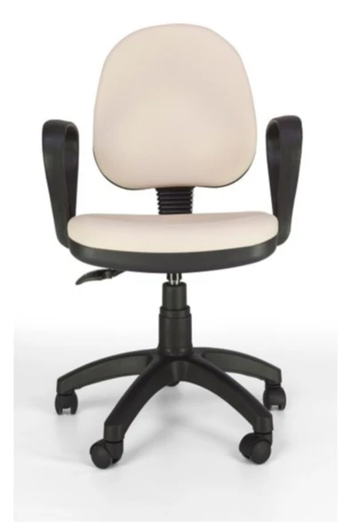 GÜZSAN Ofis Büro Döner Tekerlekli Sırtı Sabit Bilgisayar Ders Çalışma Koltuğu - 2