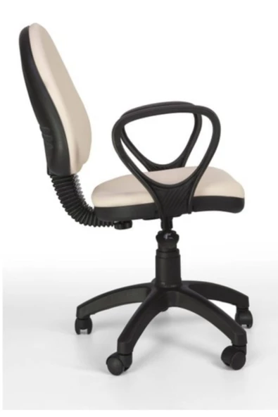 GÜZSAN Ofis Büro Döner Tekerlekli Sırtı Sabit Bilgisayar Ders Çalışma Koltuğu - 3