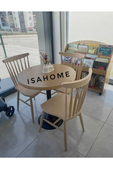 Kırlangıç Yıldız Sandalye Ham Ahşap 2 ADET - Resim 3