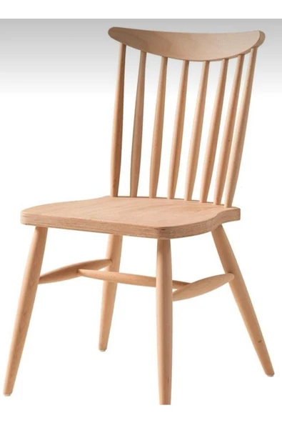 Blue Aksesuar Yıldız Sandalye Kırlangıç Cilasız Ahşap