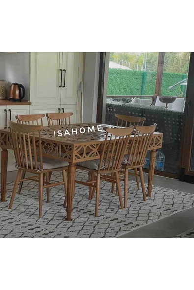 Kırlangıç Yıldız Sandalye Ham Ahşap 2 ADET - Resim 2